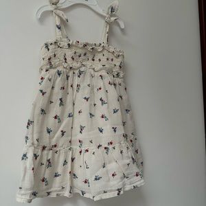 Red white and blue flower dress